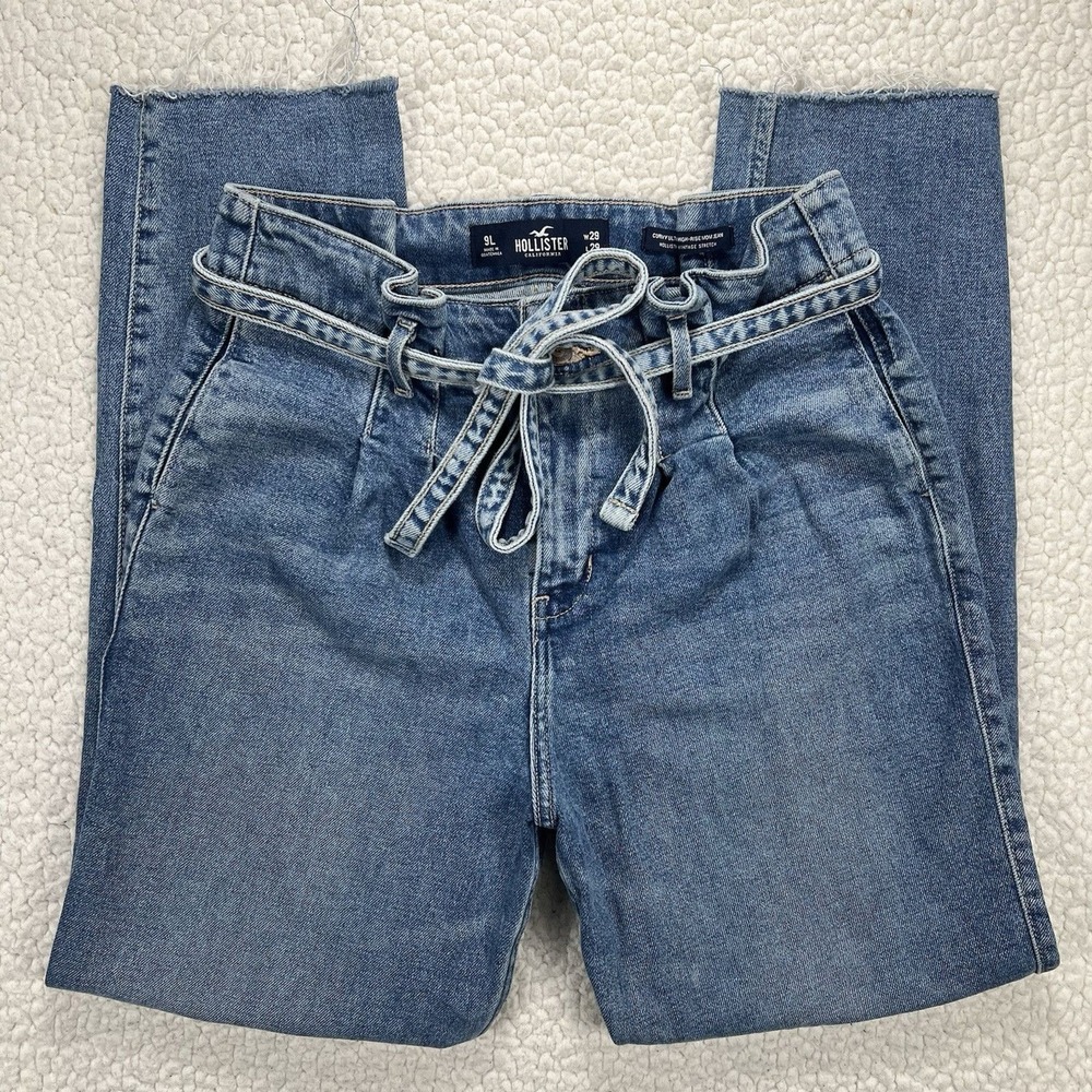 Hollister Jeans Women's 9L (28x28) Curvy Ultra High Rise Mom Paperbag Waist 90's